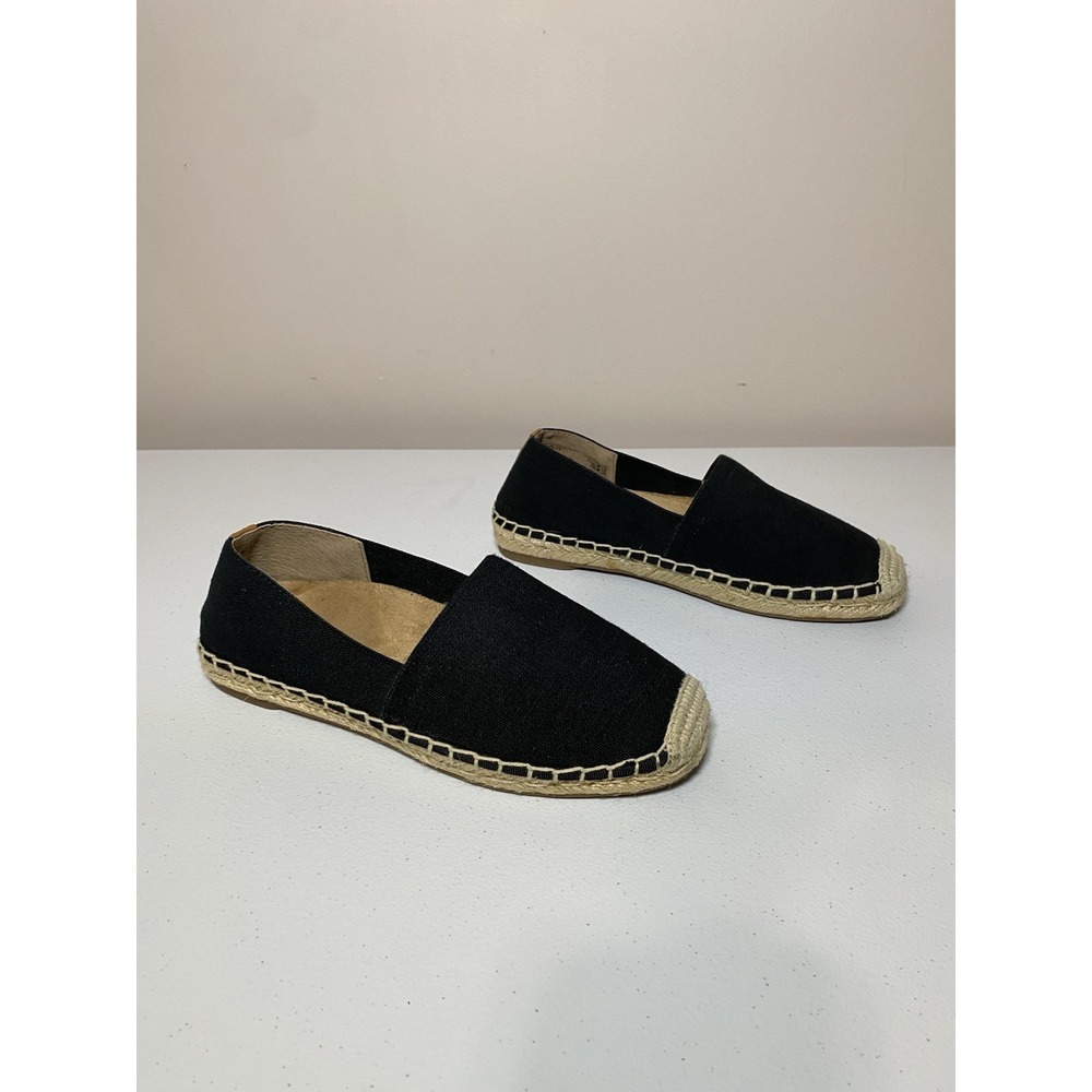 Vionic Espadrille Women's Size 5‎ Black Valeri Slip-On Flats Stretch Cloth EUC!